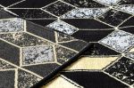 Běhoun Gloss 400B 86 3D geometric black/gold - 70x200 cm