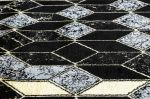 Běhoun Gloss 400B 86 3D geometric black/gold - 70x300 cm