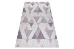 Kusový koberec Sion Sisal Triangles 3006 ecru/pink - 140x190 cm