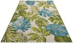 Kusový koberec Flair 105617 Tropical Leaves Turqouise Green - 160x235 cm