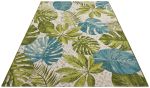 Kusový koberec Flair 105617 Tropical Leaves Turqouise Green - 80x165 cm