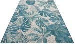 Kusový koberec Flair 105618 Tropical Leaves Turqouise - 80x165 cm