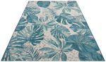 Kusový koberec Flair 105618 Tropical Leaves Turqouise – na ven i na doma - 240x340 cm
