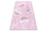Dětský kusový koberec Junior 52063.802 Rainbow pink - 80x150 cm