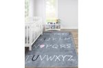Dětský kusový koberec Junior 52106.801 Alphabet grey - 80x150 cm