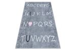 Dětský kusový koberec Junior 52106.801 Alphabet grey - 80x150 cm