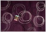 Kusový koberec Kruhy lila - 120x170 cm