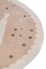 Dětský koberec Adventures 105971 Cream Beige kruh - 100x100 (průměr) kruh cm