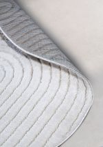 Kusový koberec New York 106203 White kruh - 160x160 (průměr) kruh cm