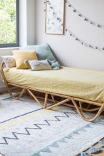 Bio koberec kusový, ručně tkaný Azteca Natural-Vintage Blue - 120x160 cm