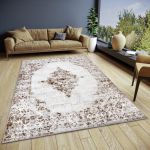 Kusový koberec Shine 105917 Retro Cream Brown - 67x120 cm