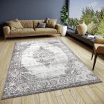 Kusový koberec Shine 105918 Retro Cream Black - 160x235 cm