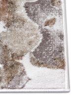 Kusový koberec Shine 105922 Floral White Grey Brown - 67x120 cm