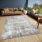 Kusový koberec Shine 105925 Abstract Cream Grey - 160x235 cm