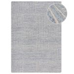 Kusový koberec Memphis Abstract Check Blue - 80x150 cm