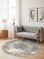 Kusový koberec Gloria Lydia Creme Grey kruh - 120x120 cm