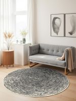 Kusový koberec Gloria Cavallo Creme Grey kruh - 160x160 cm
