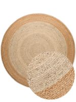 Kusový koberec Jutta Natur Ivory/Gold kruh - 100x100 cm