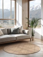 Kusový koberec Jaipur Natur/Gold kruh - 200x200 cm