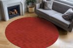 Kusový koberec Diamond Cut 800 Red kruh - 200x200 cm