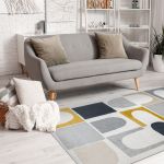 Kusový koberec Fusion 0213 white/yellow - 140x190 cm