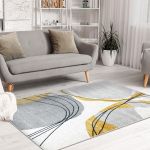 Kusový koberec Fusion 5868 white/yellow - 140x190 cm