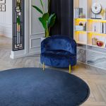 Kusový koberec Visco Rabbit Dark blue 10 kruh - 160x160 (průměr) kruh cm Kusový koberec Visco Rabbit Dark blue 10 kruh - 160x160 (průměr) kruh cm