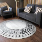 Kusový koberec Allure 1960 white/grey kruh - 150x150 (průměr) kruh cm