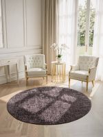 Kusový koberec Brilliance Prisma 106311 Brown z kolekce Elle kruh - 200x200 (průměr) kruh cm