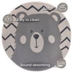 Dětský koberec Adventures 105964 Cream Grey - 140x140 (průměr) kruh cm