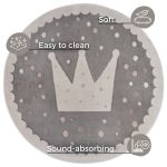 Dětský koberec Adventures 105969 Cream Grey - 140x140 (průměr) kruh cm