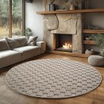 Kusový koberec Helix 2203 beige kruh - 200x200 cm