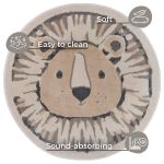 Dětský koberec Adventures 105966 Cream Grey kruh - 100x100 (průměr) kruh cm