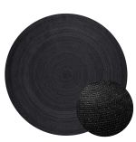 Kusový koberec Jute Braided 106322 Black kruh - 200x200 (průměr) kruh cm Kusový koberec Jute Braided 106322 Black kruh - 200x200 (průměr) kruh cm