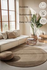 Kusový koberec Jute Braided 106006 Grey Brown kruh - 200x200 (průměr) kruh cm