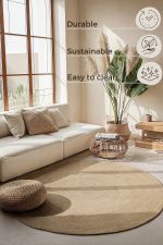 Kusový koberec Jute Braided 106007 Ivory kruh - 100x100 (průměr) kruh cm Kusový koberec Jute Braided 106007 Ivory kruh - 100x100 (průměr) kruh cm