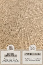 Kusový koberec Jute Braided 106007 Ivory kruh - 100x100 (průměr) kruh cm Kusový koberec Jute Braided 106007 Ivory kruh - 100x100 (průměr) kruh cm