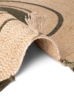 Kusový koberec Jute Braided 106330 Natural Green kruh - 200x200 (průměr) kruh cm