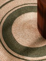 Kusový koberec Jute Braided 106330 Natural Green kruh - 200x200 (průměr) kruh cm