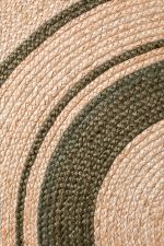 Kusový koberec Jute Braided 106330 Natural Green kruh - 200x200 (průměr) kruh cm
