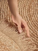 Kusový koberec Jute Braided 106332 Natural Gold kruh - 200x200 (průměr) kruh cm