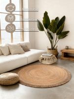 Kusový koberec Jute Braided 106332 Natural Gold kruh - 200x200 (průměr) kruh cm