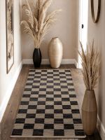 Běhoun Handloom 106333 Rex White Black - 80x300 cm Běhoun Handloom 106333 Rex White Black - 80x300 cm