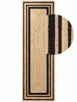 Běhoun Looma 106302 Natural Gold Black - 80x250 cm Běhoun Looma 106302 Natural Gold Black - 80x250 cm