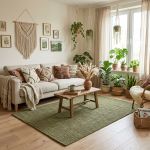 Kusový koberec Bouclé Jute 105977 Jungle Green - 80x150 cm