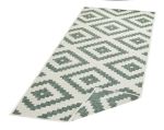 Kusový koberec Twin-Wendeteppiche 103131 grün creme – na ven i na doma - 80x250 cm