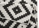 Kusový koberec Twin-Wendeteppiche 103129 schwarz creme – na ven i na doma - 240x340 cm