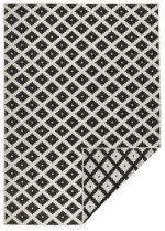 Kusový koberec Twin-Wendeteppiche 103124 schwarz creme – na ven i na doma - 120x170 cm