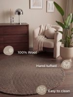 Kusový koberec Eleni 106219 Taupe kruh - 200x200 (průměr) kruh cm