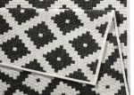 Kusový koberec Twin-Wendeteppiche 103124 schwarz creme – na ven i na doma - 160x230 cm